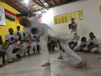 Levi Nelson playing at Grande Mestre No's Ilha de Itaparica Capoeira Angola Formutura